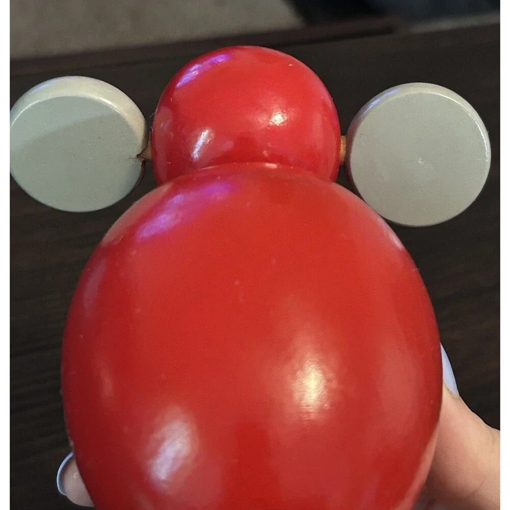Vintage BRIO Jumbo Elephant Pull Toy Red Wooden Made in Sweden Rare 4.5”